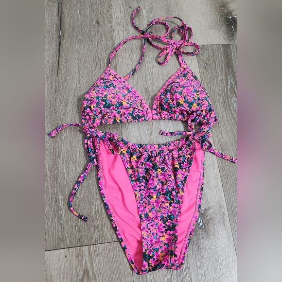 Wild Fable Pink Floral  set Bikini - Picture 7 of 8